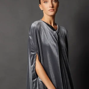 Capa de terciopelo Larga Gris
