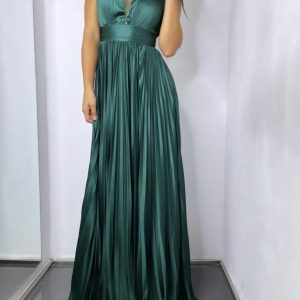 Vestido Seda Plisado