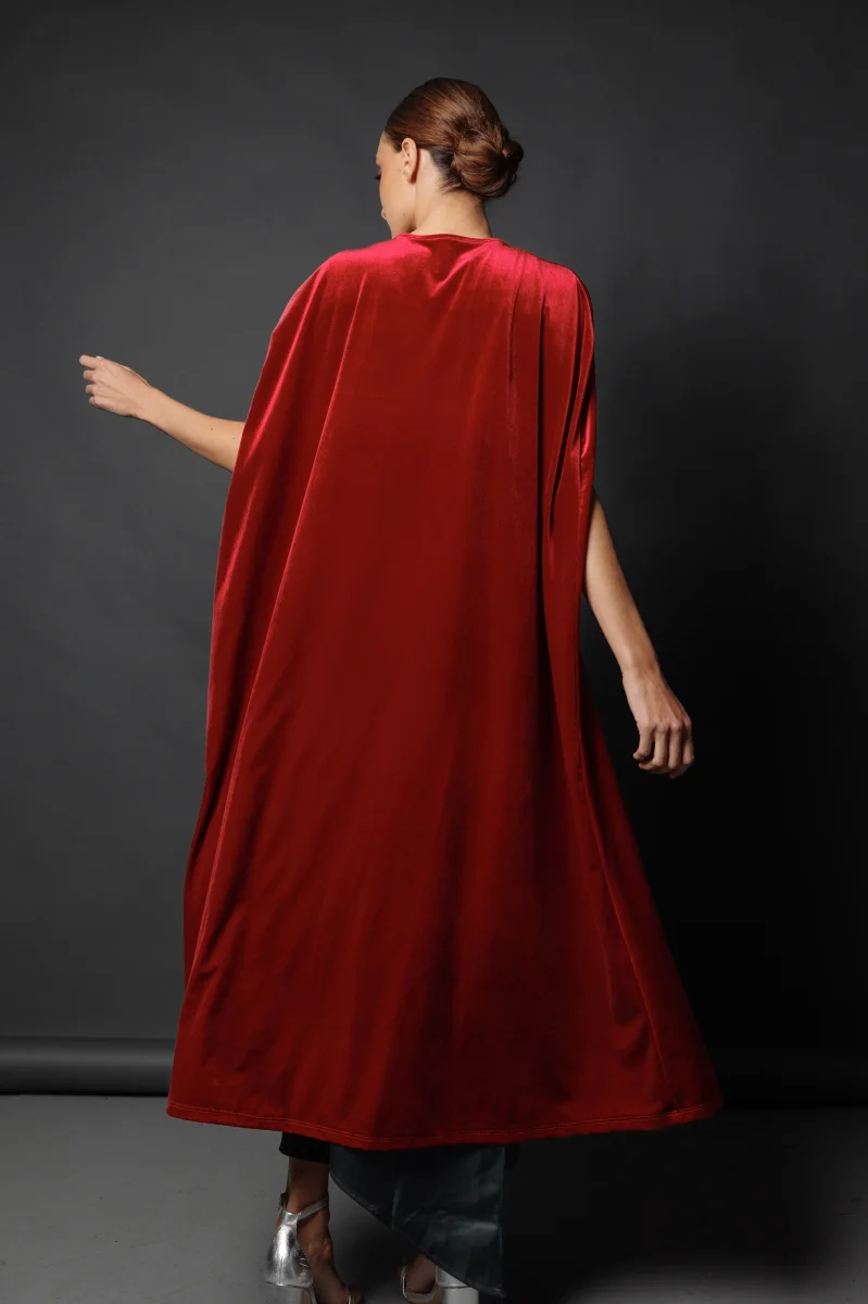 Capa de terciopelo Larga Roja - Imagen 6