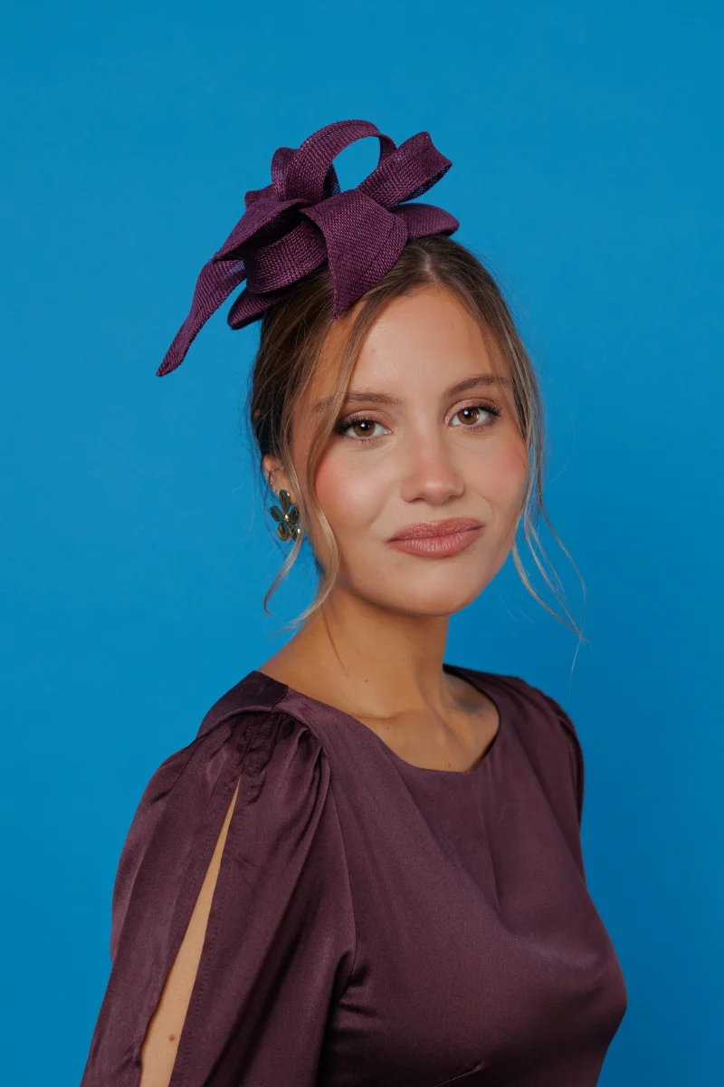 Tocado Amy berenjena - Imagen 2
