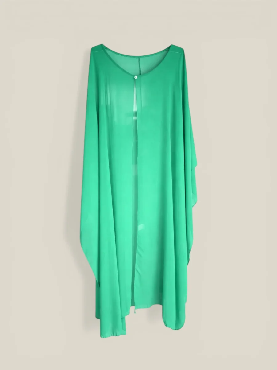 Capa de crepe larga verde - Imagen 8