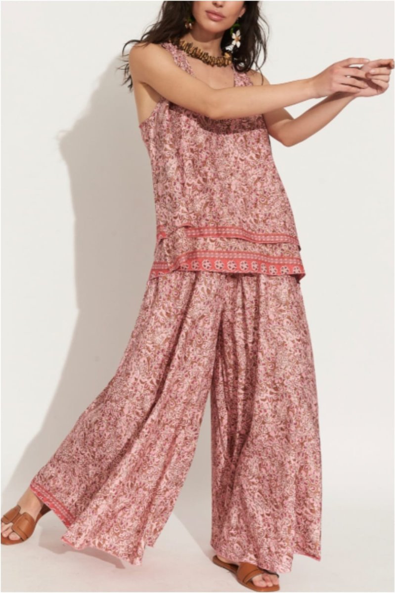 Mujer – Conjunto estampado SEDA blusa y pantalón - Imagen 2