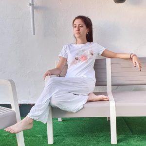 Camiseta mujer flores 3D