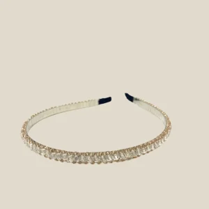 Diadema Night blanca y dorada
