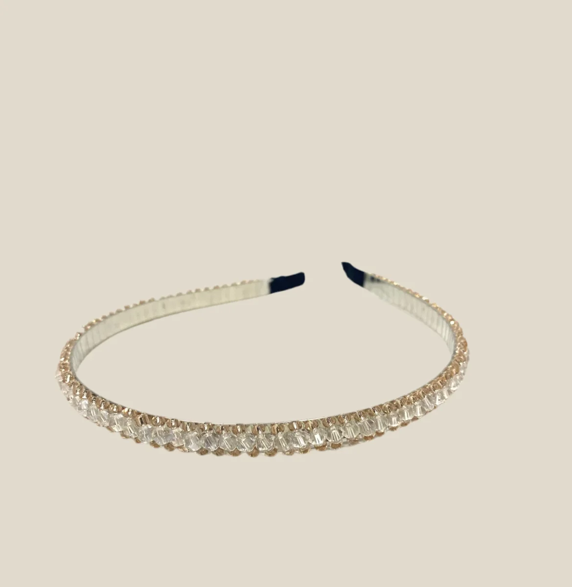 Diadema Night blanca y dorada - Imagen 2
