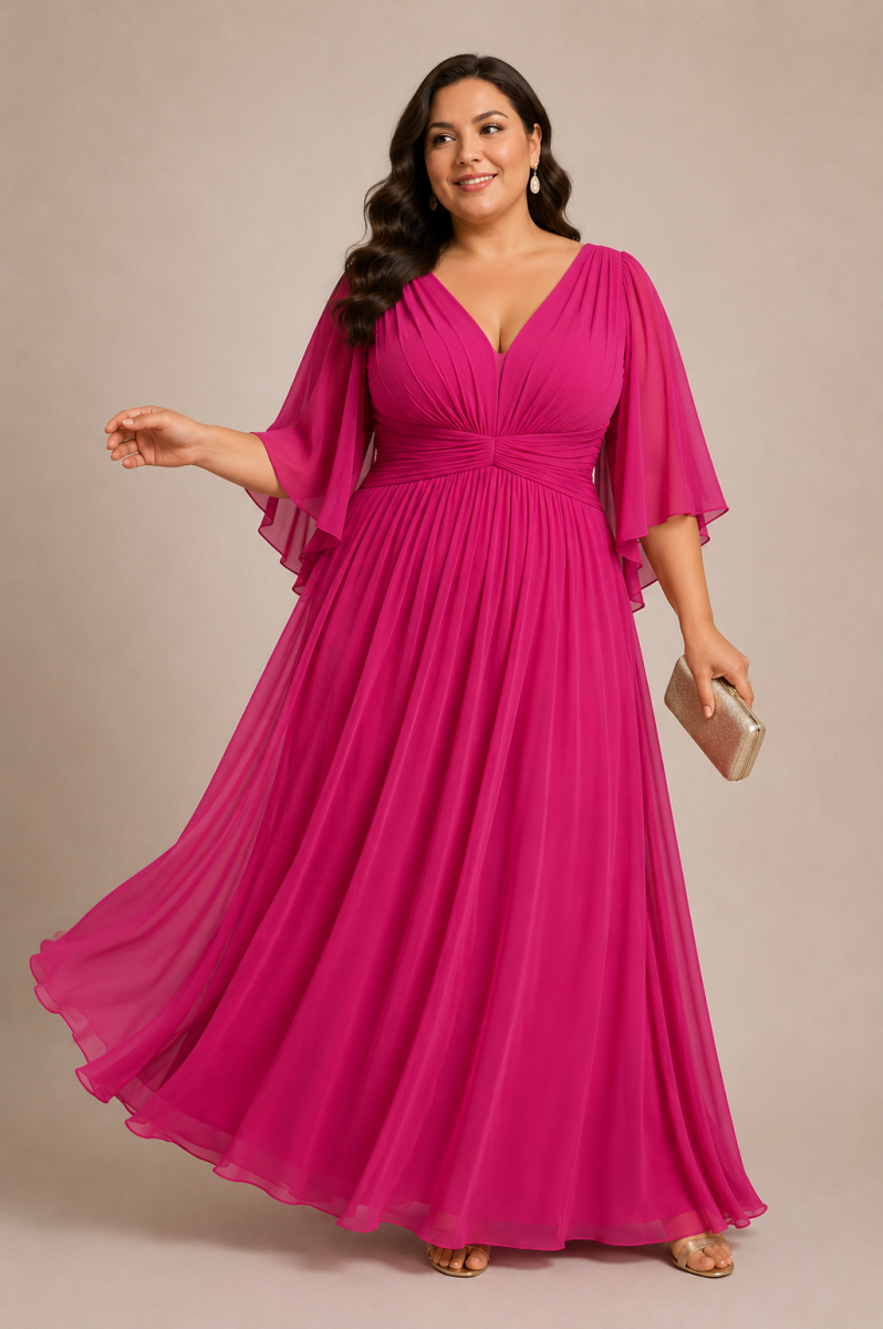 Vestido Elástico Manga Francesa Curvy - Imagen 3