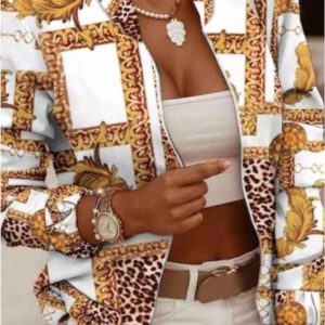 Chaqueta fina mujer estampado animal print