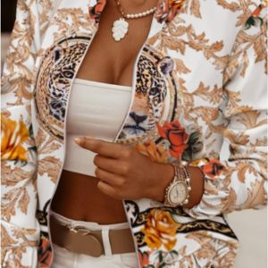 Chaqueta mujer estampado animal print