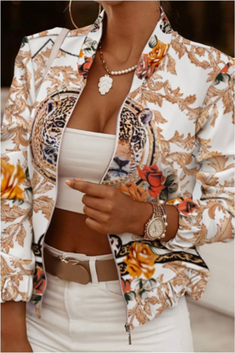 Chaqueta mujer estampado animal print - Imagen 2