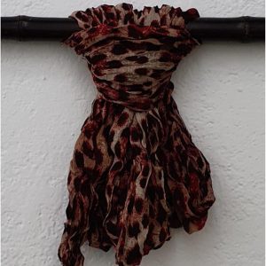 Pashmina animal print burdeos
