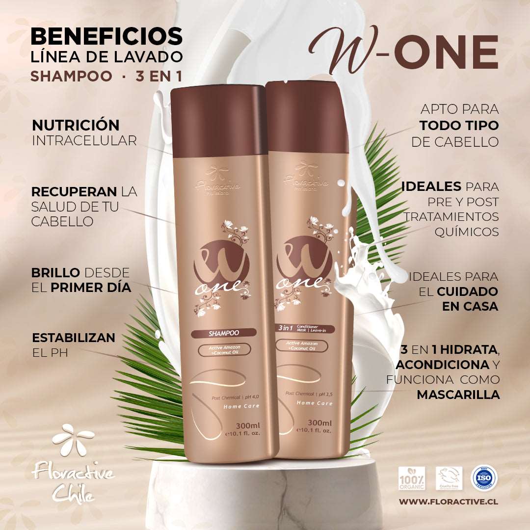 Floractive W One 3 in 1 – Acondicionador, Mascarilla y Crema de Peinar – 300 ml - Imagen 3