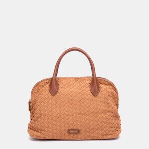 BOLSO DE MANO TRENZADO COGNAC ABBACINO 8127853 TRENDY OREL