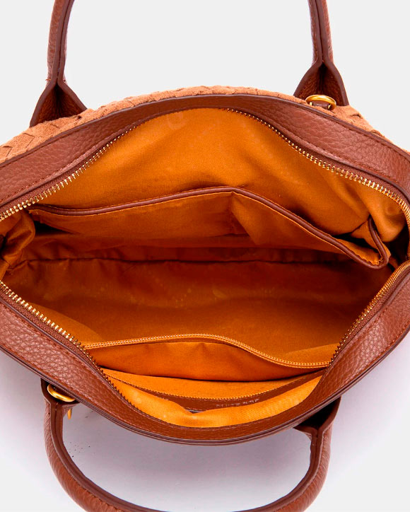 BOLSO DE MANO TRENZADO COGNAC ABBACINO 8127853 TRENDY OREL - Imagen 7