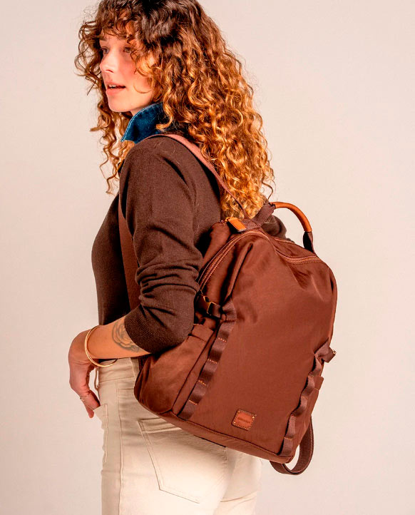 BOLSO MOCHILA MARRON ABBACINO 8132150 TRENDY VIAN - Imagen 3
