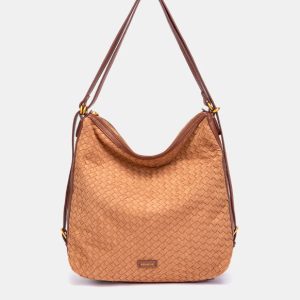 BOLSO MULTIFUNCIONAL TRENZADO COGNAC ABBACINO 8127653 TRENDY OREL