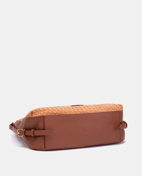 BOLSO MULTIFUNCIONAL TRENZADO COGNAC ABBACINO 8127653 TRENDY OREL - Imagen 6