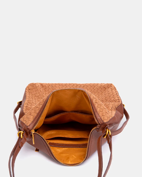 BOLSO MULTIFUNCIONAL TRENZADO COGNAC ABBACINO 8127653 TRENDY OREL - Imagen 7