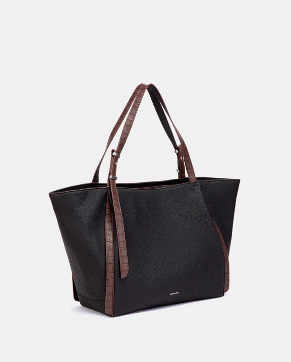 BOLSO SHOPPER NEGRO ABBACINO 8130730 TRENDY MIZAR - Imagen 3