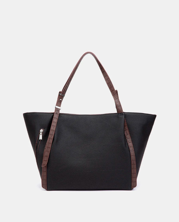 BOLSO SHOPPER NEGRO ABBACINO 8130730 TRENDY MIZAR - Imagen 4
