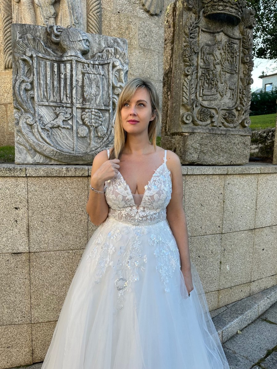 Vestido Novia Tul Tirantes - Imagen 4