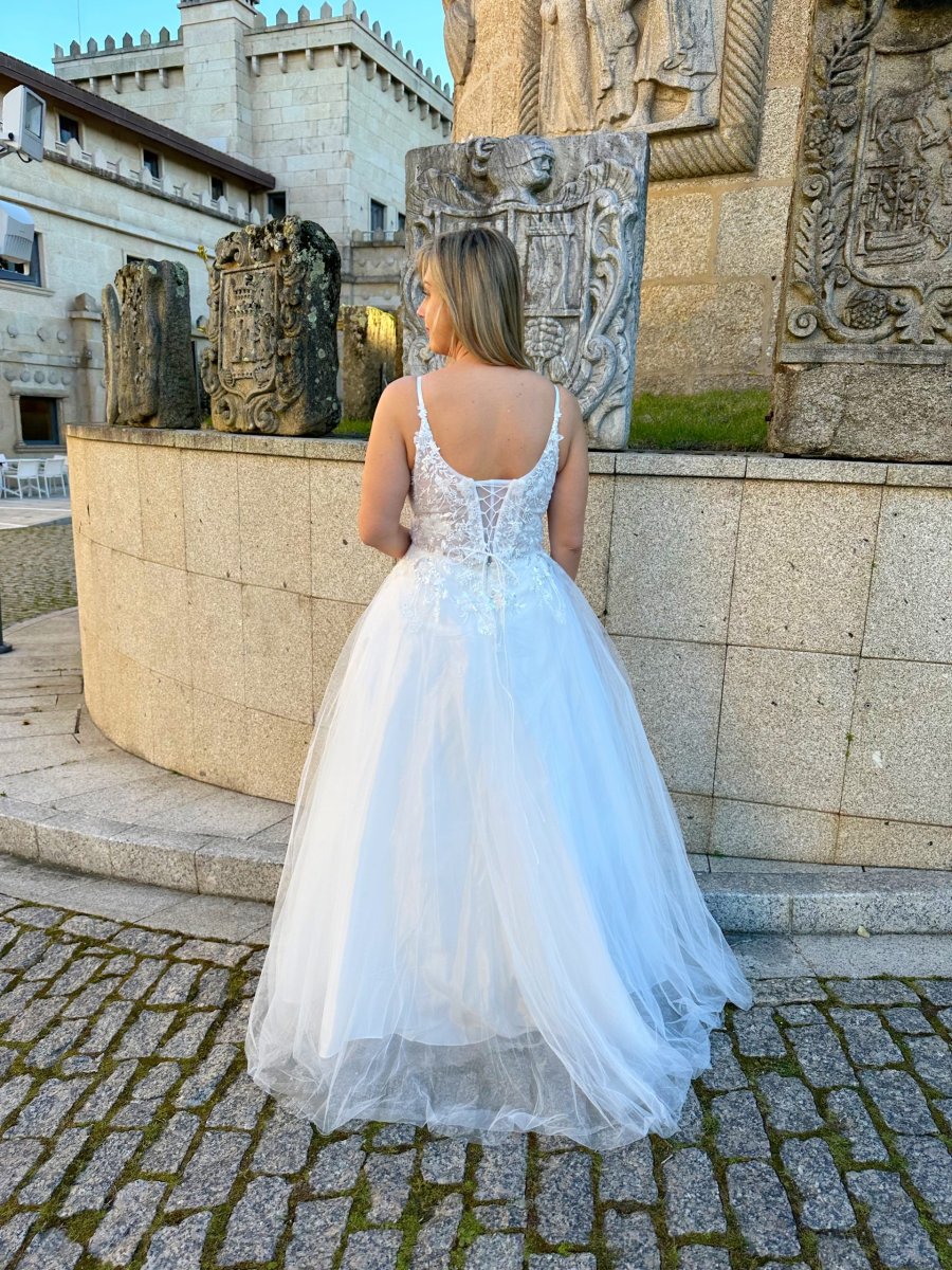 Vestido Novia Tul Tirantes - Imagen 3