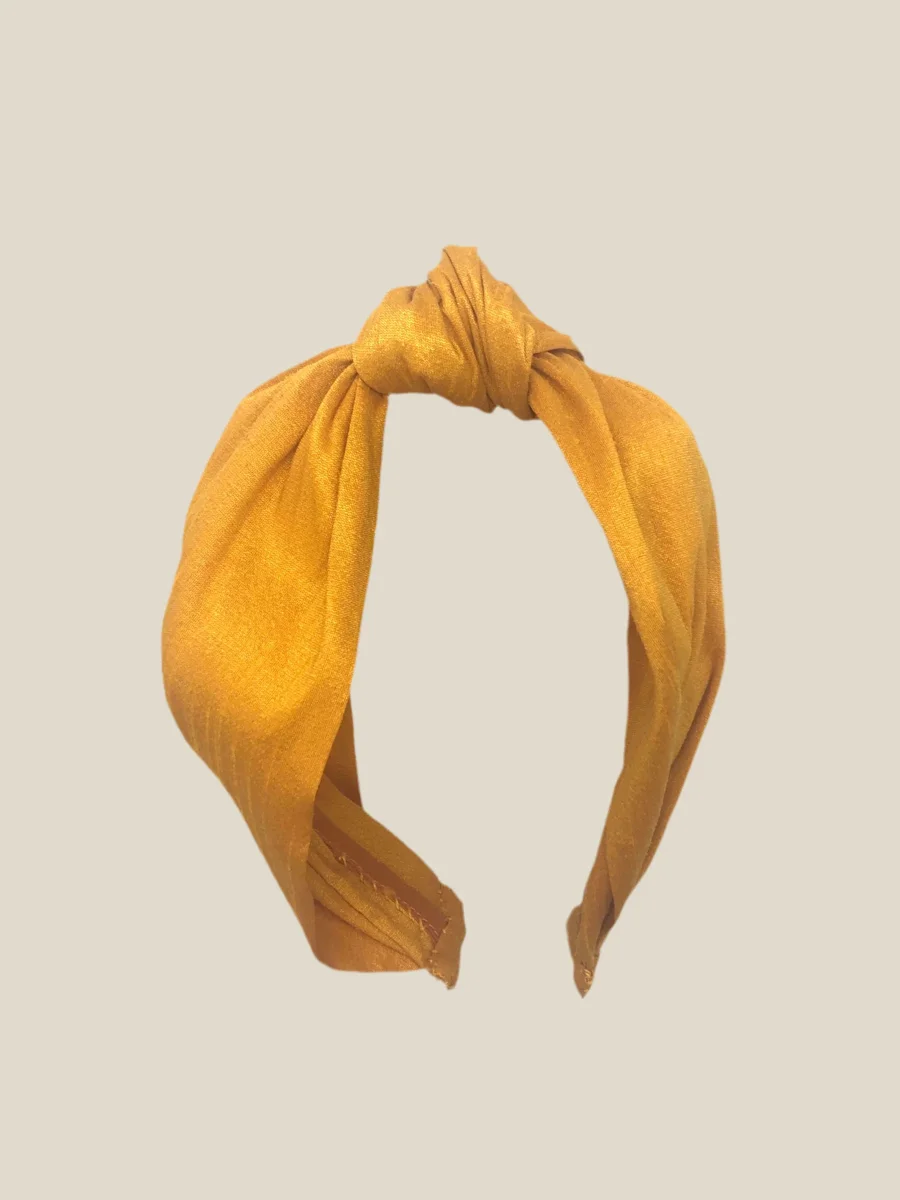 Diadema Condesa amarillo mostaza - Imagen 2