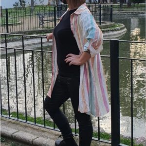 Camisa ó vestido camisero mujer multicolor