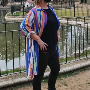 Camisa ó vestido camisero mujer rayas