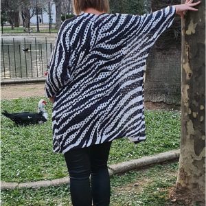 Cárdigan calado mujer animal print cebra