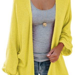 Chaqueta punto calado mujer
