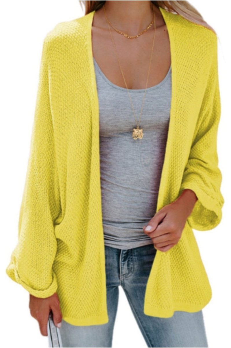Chaqueta punto calado mujer