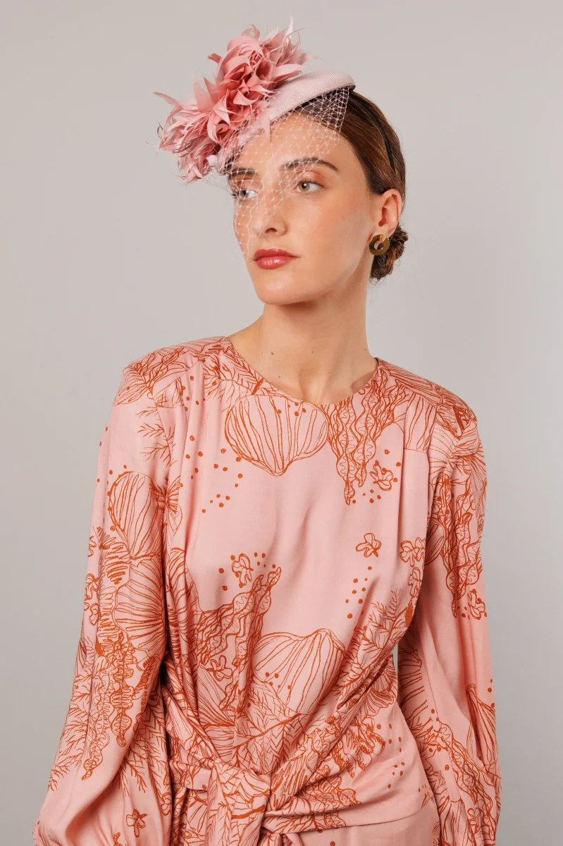 Tocado Moira rosa - Imagen 5