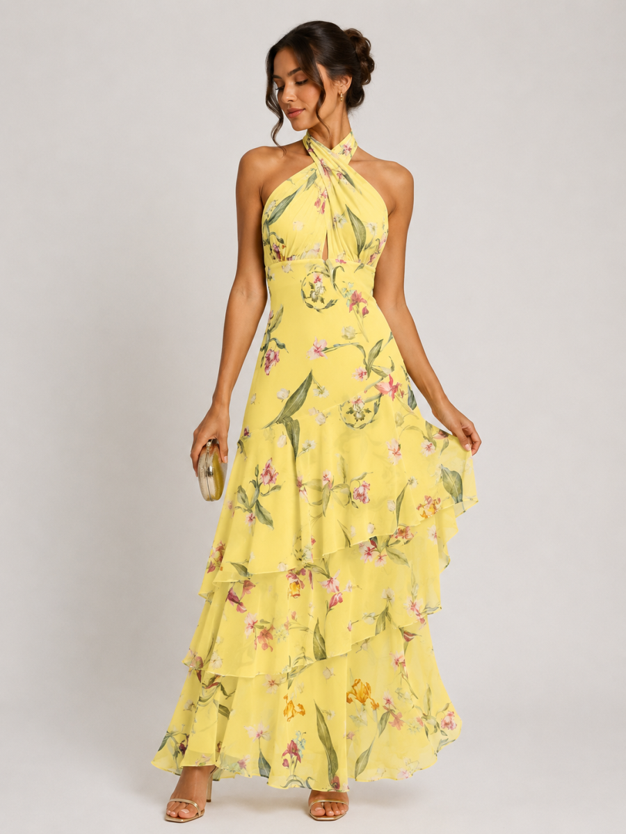 Vestido Floral Volantes