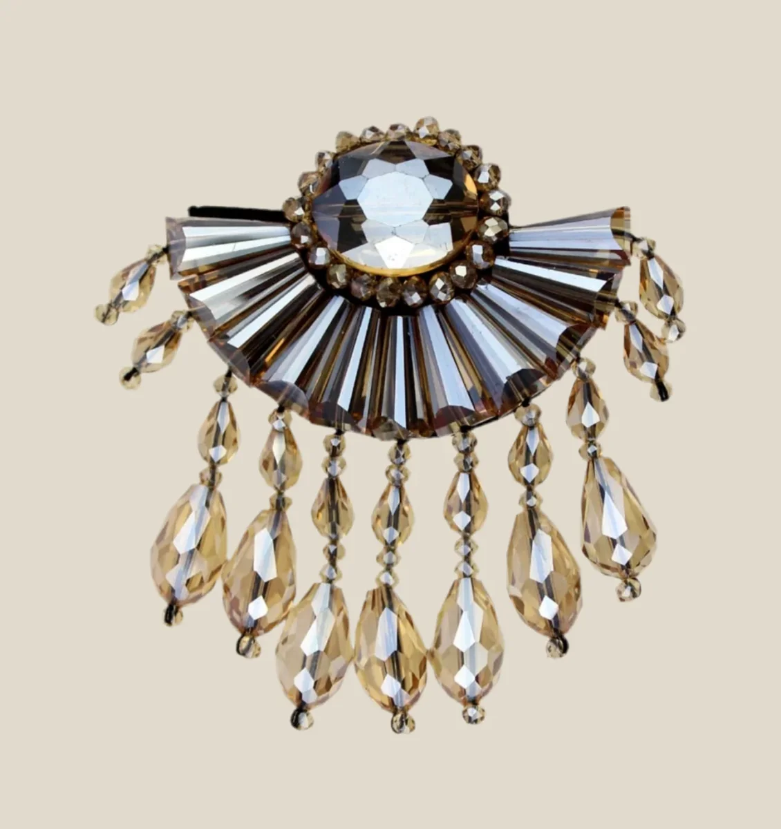 Broche Abanico bronce - Imagen 2
