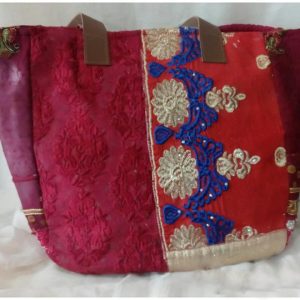 Bolso mujer cenacho boho rojo
