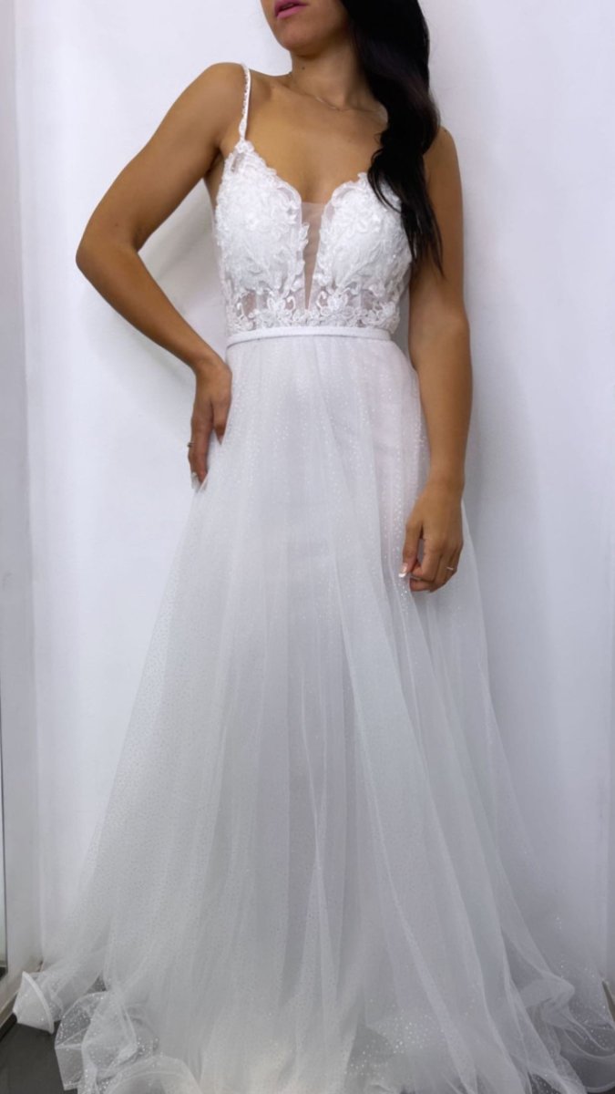 Vestido Princesa Encaje Novia - Imagen 5