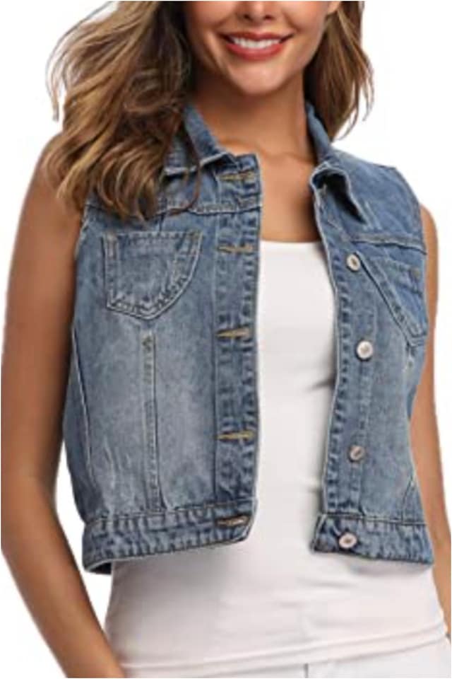 Chaleco vaquero mujer desflecado
