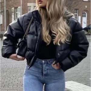 Chaqueta mujer bomber polipiel