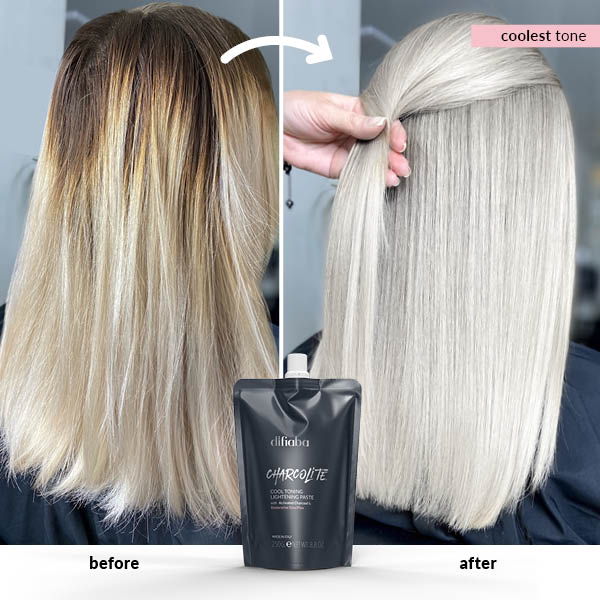 DIFIABA Charcolite Cool Toning Lightening Paste – 500 g Pasta decolorante matizadora para aclaración profesional y control de tonos cálidos - Imagen 3