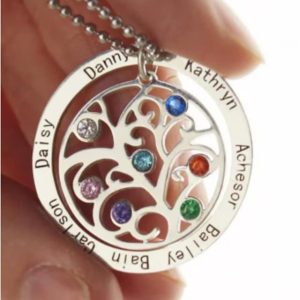 Colgante ÁRBOL DE LA VIDA personalizado de Plata de ley
