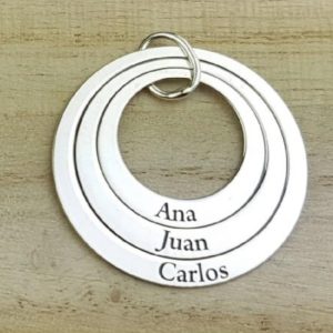 Colgante AROS plata de ley
