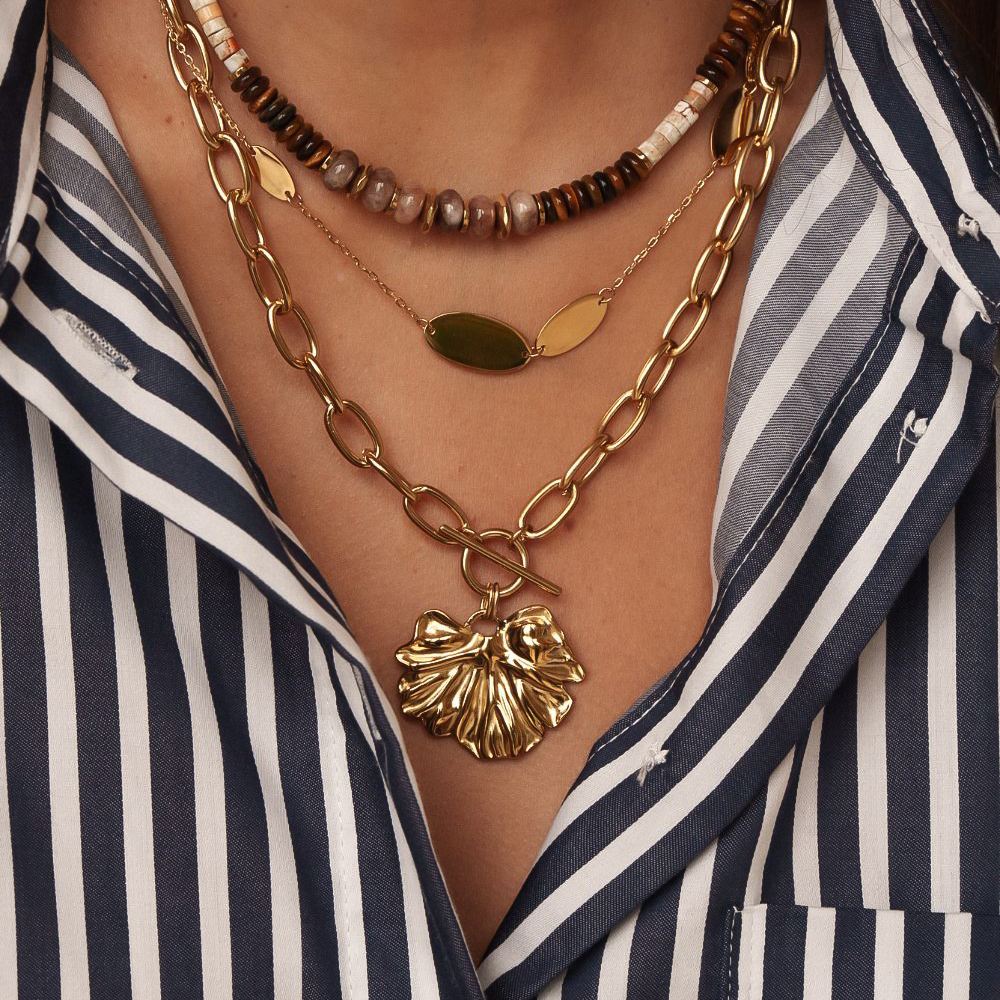 Collar KAILANI Acero Dorado - Imagen 3