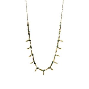 Collar MAYA Acero Dorado