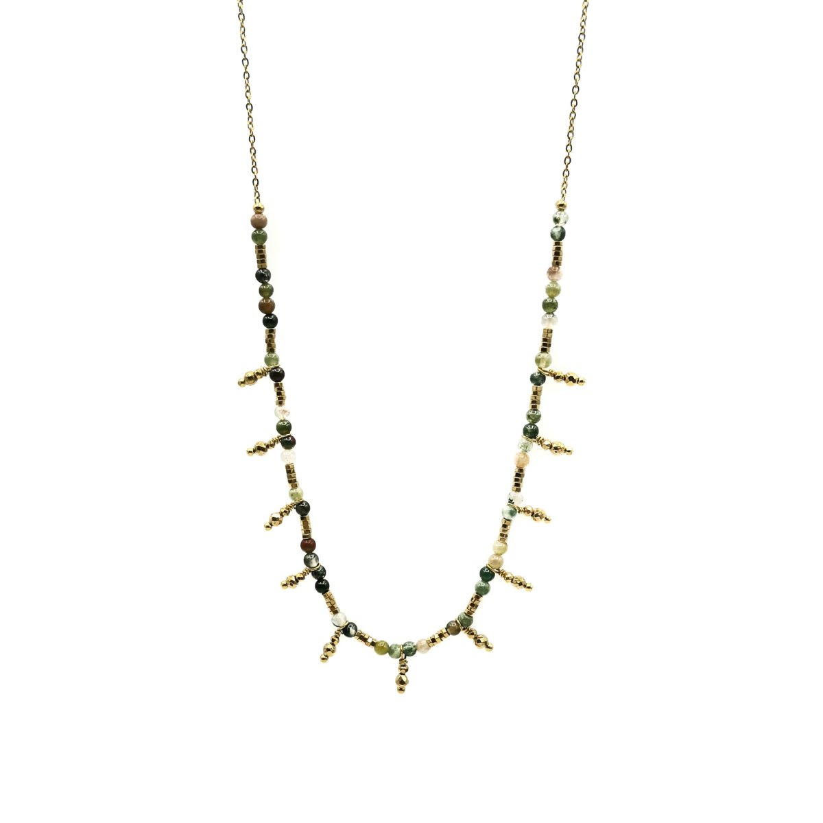 Collar MAYA Acero Dorado - Imagen 2