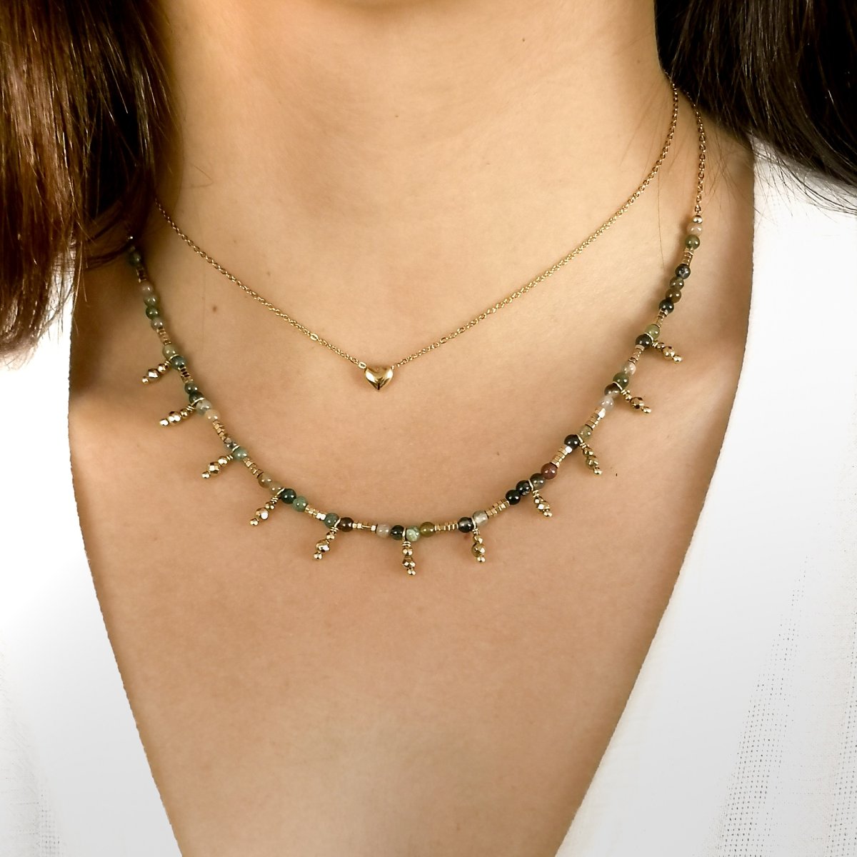 Collar MAYA Acero Dorado - Imagen 3