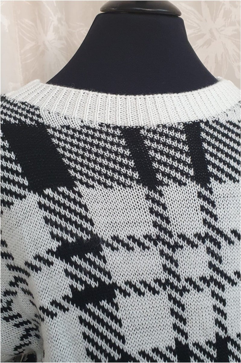 Conjunto mujer falda y jersey cuadros - Imagen 6