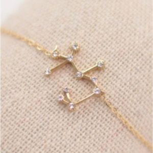 PULSERA MUJER ACERO DORADO HOROSCOPO SAGITARIO