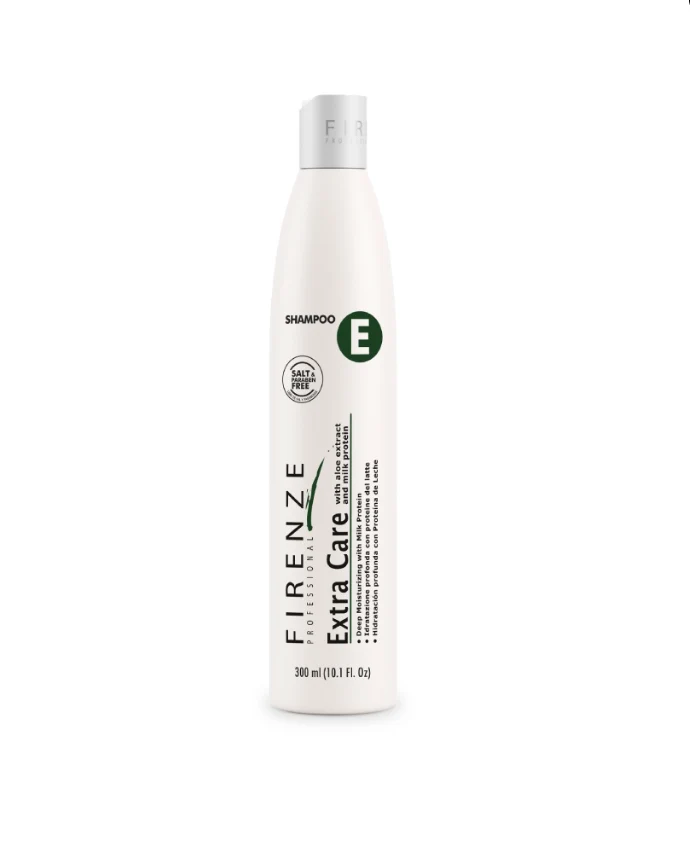 FIRENZE Extra Care Shampoo – 300 ml Shampoo de cuidado intensivo para hidratación, suavidad y brillo