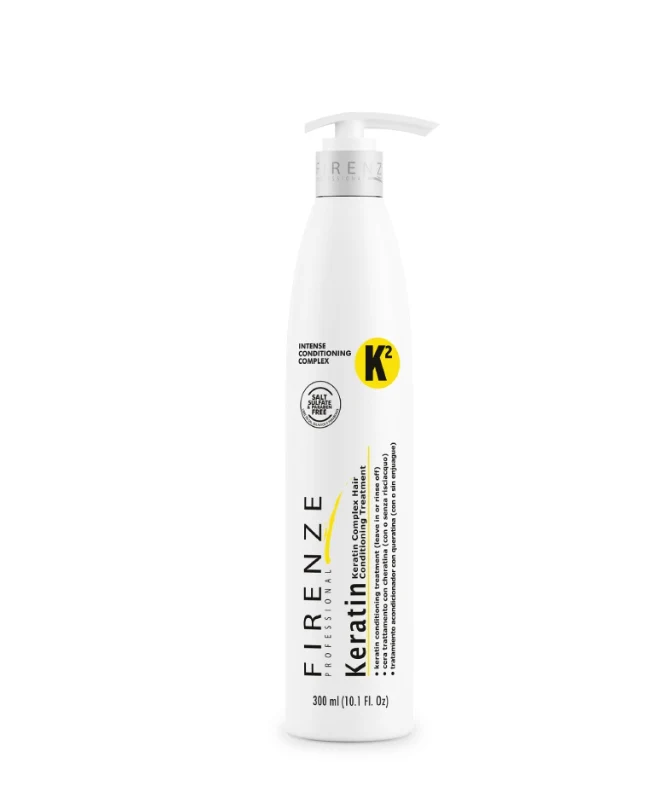 FIRENZE Keratin Conditioner – 300 ml Acondicionador con queratina para fortalecer, suavizar y mejorar la manejabilidad del cabello - Imagen 2