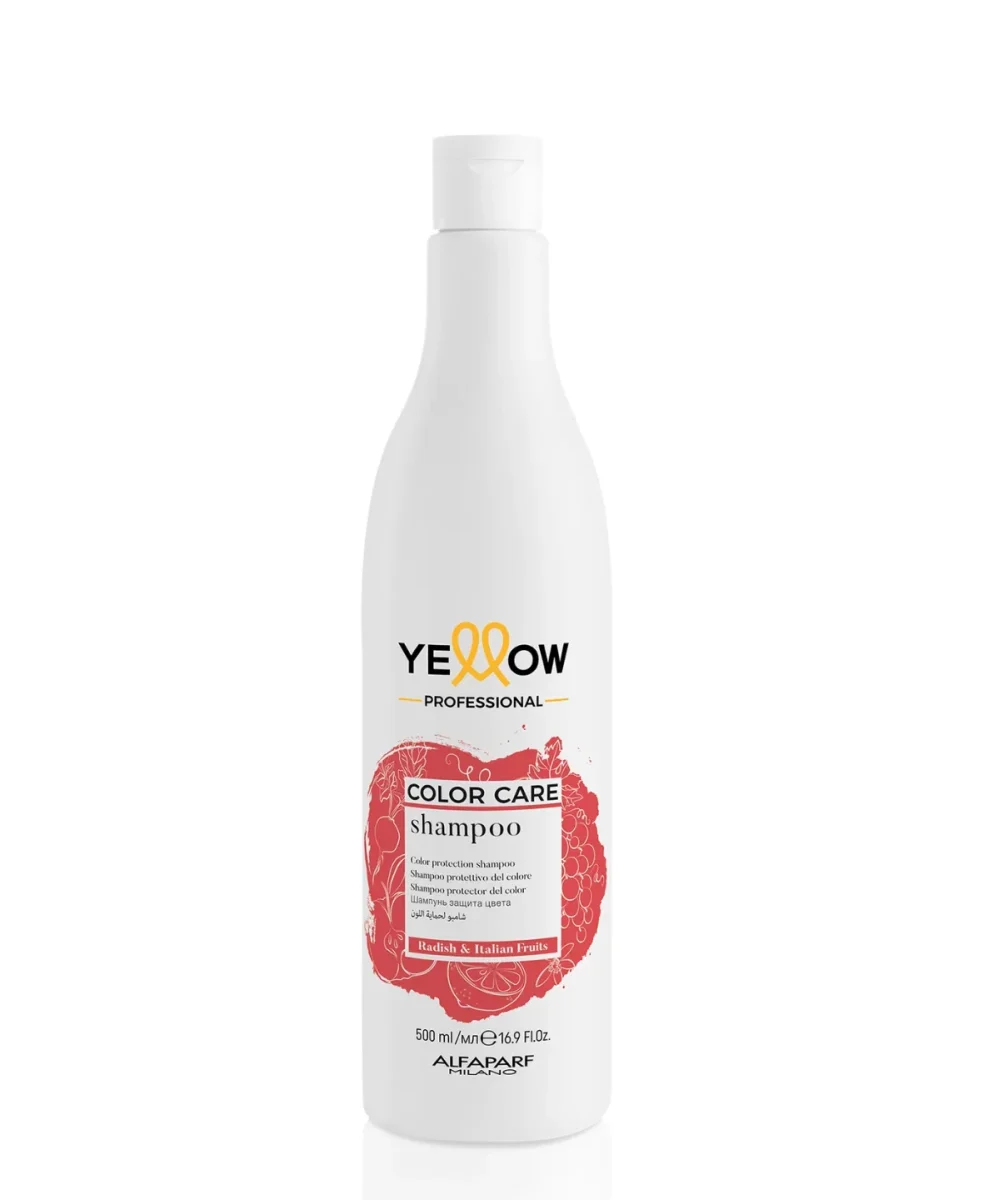 Yellow Professional Color Care Shampoo – 500 ml Shampoo profesional para proteger y prolongar el color del cabello teñido - Imagen 2